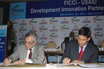 FICCI Events: Dr Rajiv Kumar, Secretary General, FICCI and Dr Rajiv Shah, Administrator, USAID Signing the Letter of Intent on Cooperation for Millennium Alliance: An India-U.s. innovation Partnership for Global Development