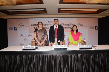 FICCI Events: (L to R):  Ms. Vrindaba Gohil, Additional Commissioner, Customs- Mundra, Gujarat, Mr. Deep Chand, Advisor, FICCI CASCADE, Ms. Meera Ramnivas, Addl. DGP (CID Crime), Govt. of Gujarat